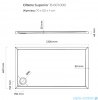 Oltens Superior brodzik prostokątny 120x70 cm 15001000
